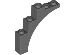 Тухличка с дъга 1X5x4 : {тъмно каменно сив}