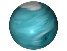 Ball, Bionicle Zamor Sphere with Marbled White Pattern: {прозрачно светло син}