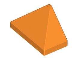 Крайна плочка ръб на покрив 1X2/45°: {ярко оранжев}