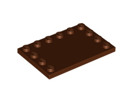Плочка 4X6 с 12 пъпки : {червеникаво-кафяв}