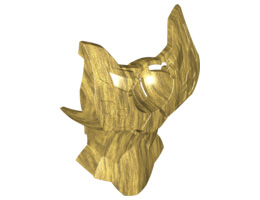 Large Figure Torso Armor with Connector for Chi Orb (Bionicle Zamor Sphere): {топло златист}