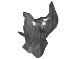Large Figure Torso Armor with Connector for Chi Orb (Bionicle Zamor Sphere): {титаниево метален}
