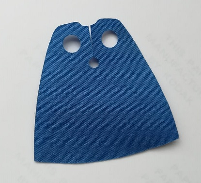 Minifigure Cape Cloth, Standard - Traditional Starched Fabric - 4.0cm Height: {ярко син}