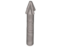 Minifigure, Weapon Harpoon, 4 Grooves in Shaft : {сребърно метален}