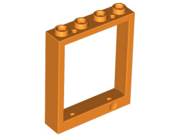 Рамка 1x4x4: {ярко оранжев}