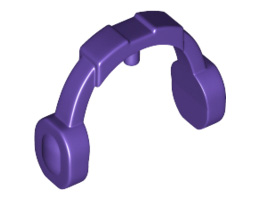 Minifigure, Ear Protectors / Headphones / Headset - Thick Arms: {светло виолетов}