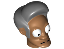 Minifigure, Head Modified Simpsons Apu Nahasapeemapetilon Pattern: {умерен нуга}