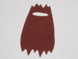 Minifigure, Cape Cloth, Tattered, Fur Effect (Hun Warrior Cape): {червеникаво-кафяв}