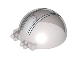 Windscreen 6 x 6 x 3 Canopy Half Sphere with Dual 2 Fingers and SW Rebel Ghost Pattern (75053): {прозрачно кафяв}