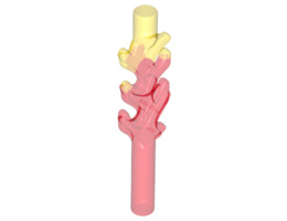 Wave Rounded Bar 4L with Flame Protusions and Marbled Trans-Yellow Pattern: {прозрачно червен}