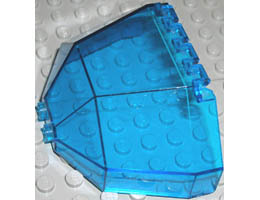 Windscreen 8 x 3 1/2 x 4 1/6 Canopy Half Octagonal: {прозрачно син}