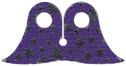 Minifigure, Cape Cloth, Pointed Collar with Iridescent Stars and Moons Pattern: {светло виолетов}