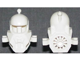 Minifigure, Headgear Helmet Underwater with Antenna and Clips: {бял}