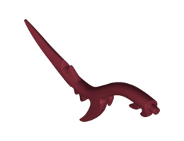 Dragon Tail Long Curved with Spikes and Barbs: {нов тъмно червен}