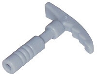 Minifigure, Utensil Ice Axe - 3-Rib Handle: {умерено каменно сив}