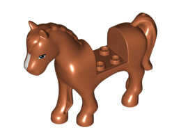 Horse with 2 x 2 Cutout, Blue Eyes and White Blaze Pattern : {тъмно оранжев}