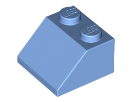 Покривна плочка 2X2/45° : {умерено син}