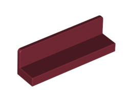 Стенен елемент 1X4X1 гладък : {нов тъмно червен}
