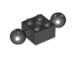Тухличка 2X2 с 2 топчета O 10,2: {черен}