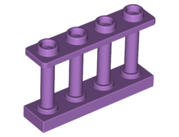 Ограда 1X4x2 с 4 стъда: {умерено лавандулов}