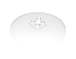 Dish 8 x 8 Inverted (Radar) - Hollow Studs: {прозрачен}