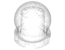 Минифигурка, глобус с кристална топка 2 x 2 x 2: {прозрачен с блясък}