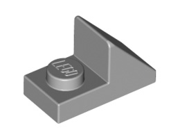 Покривна плочка 1X2 45° с 1/3 плочка: {умерено каменно сив}