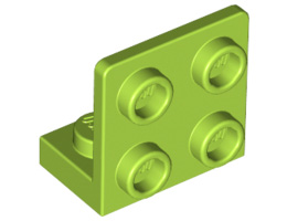 Ъглова плочка 1X2 / 2X2 долна: {ярко жълто-зелен}