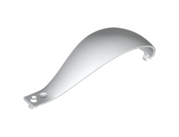 Panel 4 x 4 x 11 Curved Tapered with Clip at Each End: {бял}
