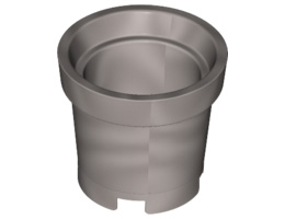 Container, Bucket without Handle Holes: {сребърно метален}