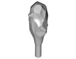 Minifigure, Weapon Club, Small (Caveman): {умерено каменно сив}