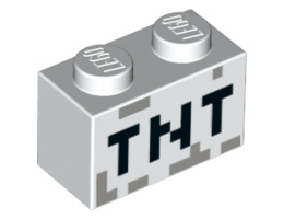 Тухличка 1X2 No. 36: {бял}
