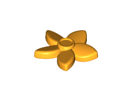 Friends Accessories Hair Decoration, Flower with Pointed Petals and Pin: {огнено жълто-оранжев}