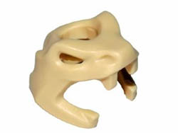 Minifigure, Headgear Helmet Snake Skull: {тухлено жълт}