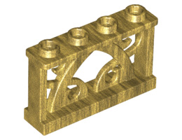 Железна ограда 1X4x2 с 4 стъда: {топло златист}