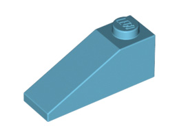 Покривна плочка 1X3/25° : {умерено небесносин}