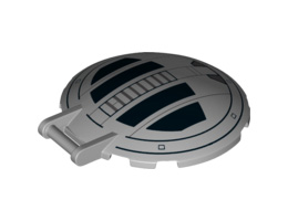 Dish 6 x 6 Inverted - No Studs with Handle with SW TIE Advanced Hatch Pattern: {умерено каменно сив}