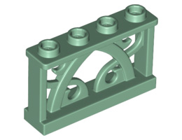Железна ограда 1X4x2 с 4 стъда: {пясъчно зелен}