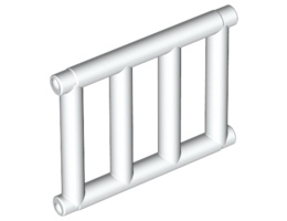 Решетка 1 x 4 x 3 с крайни издатини: {бял}