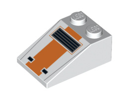 Slope 33 3 x 2 with SW Snowspeeder Front with Vent Pattern : {бял}