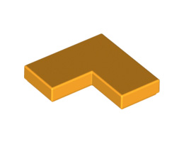 Плоска плочка ъглова 1X2X2: {огнено жълто-оранжев}