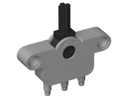 Pneumatic Switch with Pin Holes and Axle Hole: {умерено каменно сив}