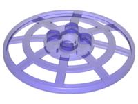 Dish 6 x 6 Inverted (Radar) Webbed - Type 2 (underside attachment positions at 90 degrees): {прозрачно ярко синьо-виолетов}