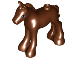 Horse, Friends, Foal with Black and White Eyes with No Printed Iris Pattern: {червеникаво-кафяв}