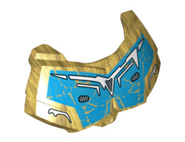 Large Figure Chest Armor Small with Blue and White Pattern: {топло златист}