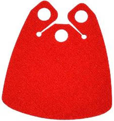 Minifigure, Cape Cloth, Curved Bottom with 3 Top Holes: {ярко червен}