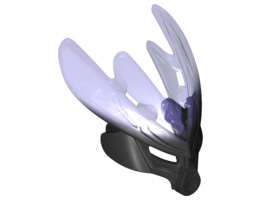Bionicle Mask Protector with Marbled Trans-Purple Pattern (Protector Mask of Earth): {черен}
