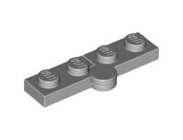 Панта-плочка 1x2 долна/горна : {умерено каменно сив}