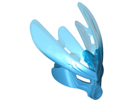 Bionicle Mask Protector with Marbled Trans-Dark Blue Pattern (Protector Mask of Water): {тъмно небесносин}