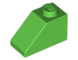 Покривна плочка 1X2/45° : {ярко зелен}